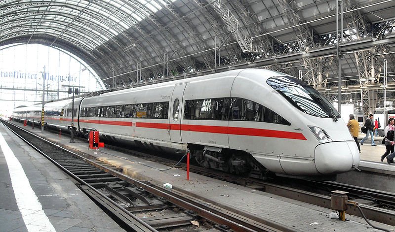 The ICE train at Frankfurt am Main Railway Station