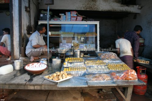 Shop selling Indian confectioneries