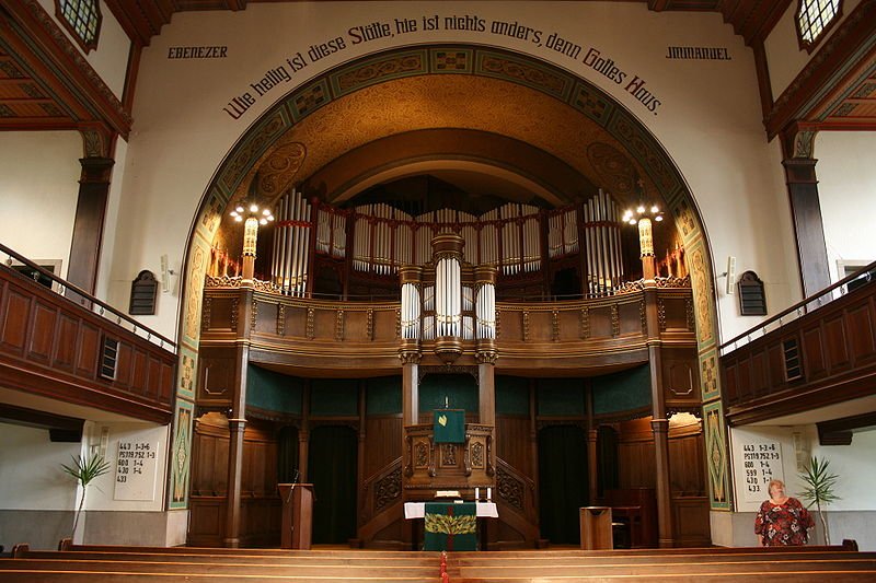 Interior of Hauptkirche Sonnborn in Wuppertal