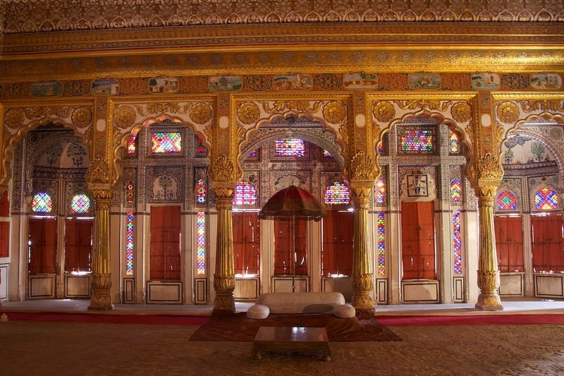 Interior of Mehrangarh Palace, Mehrangarh, Rajastan