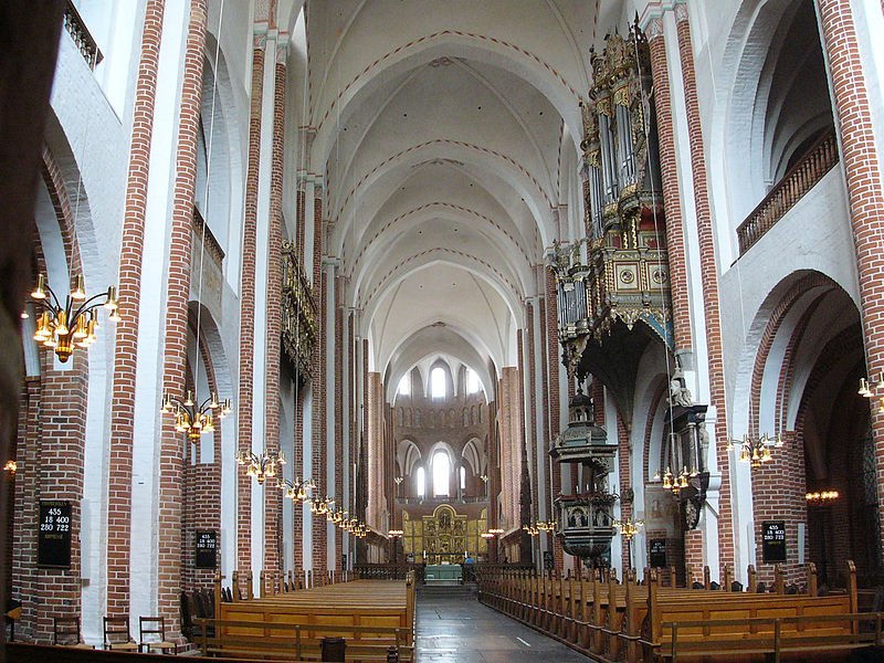 Interior of Roskilde Cathedral, Denmark