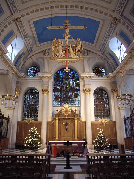 Interior of St Mary Le Bow Church