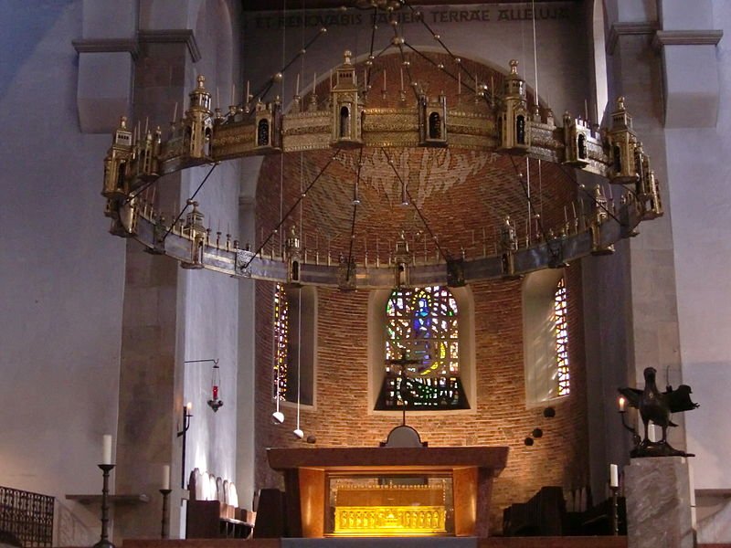 Interior of St Mary's Cathedral in Hildesheim