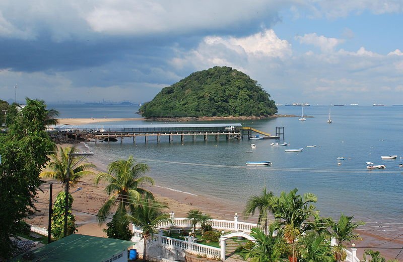 Isla Taboga, with Panama City in the background