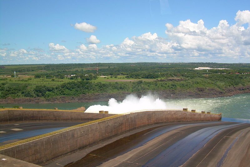 Itaipu Dam as seen from above