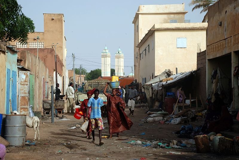 Kaédi market street, Mauritania