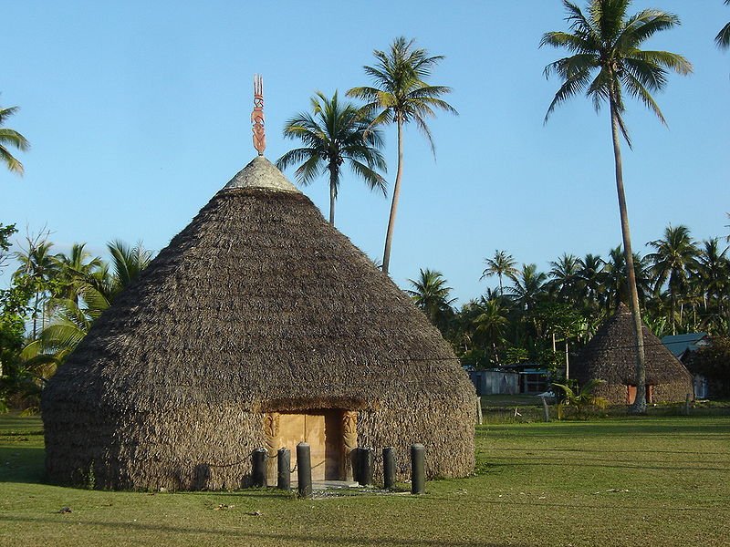 Kanak hut in Lifou, New Caledonia