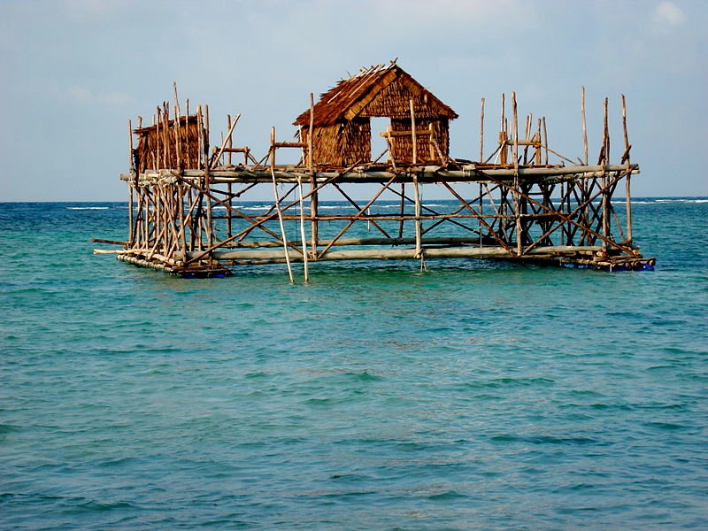 A kelong in the sea off Bintan