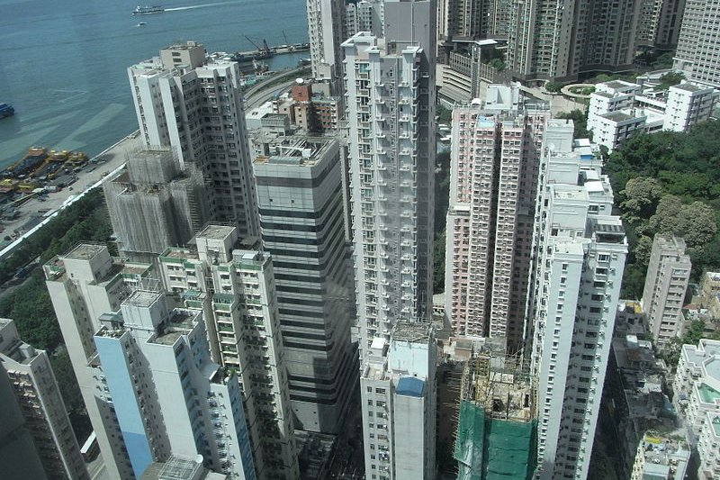 Aerial view of Kennedy Town, Hong Kong