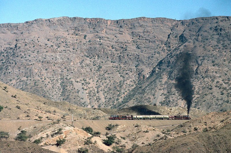 Train passing through Khyber Pass