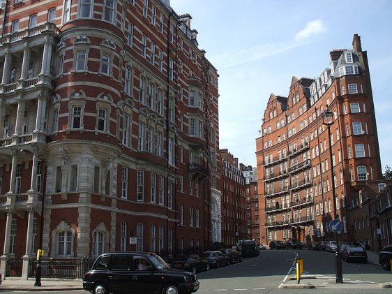 Queen Alexander House, at the west end of Kingston Gore in Knightsbridge