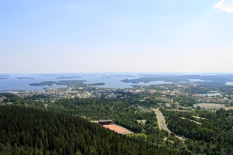View of Kuopio, Finland, from Puijo Tower