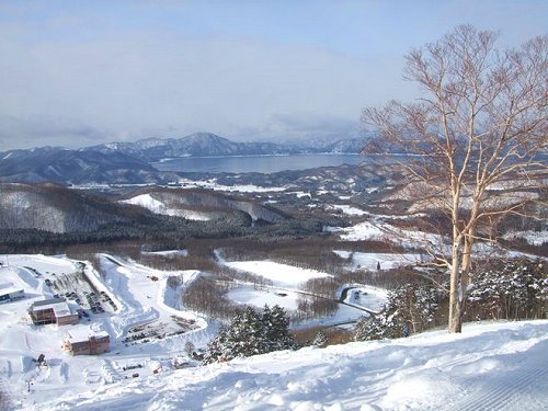 Lake Tazawa area in winter, Akita Prefecture