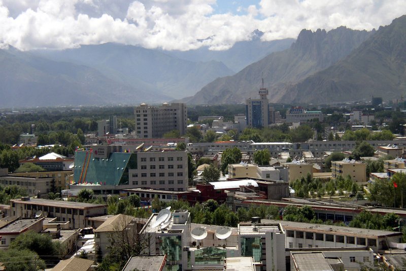 Lhasa, as seen from the Potala Palace