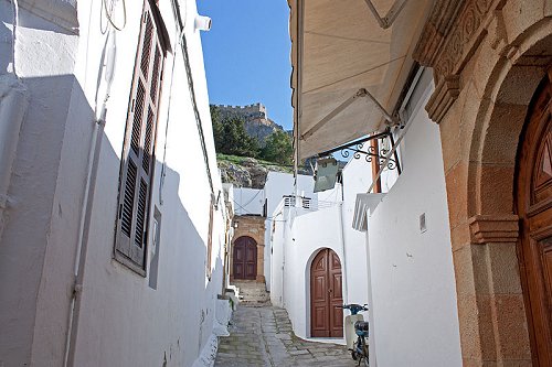 An alleyway in Lindos, Rhodes