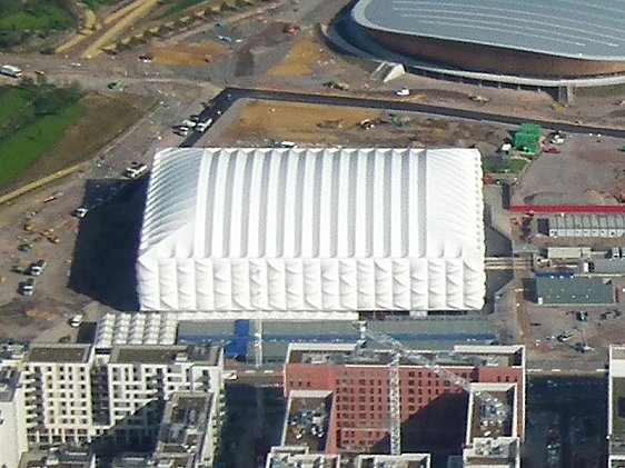 London Basketball Arena, aerial view