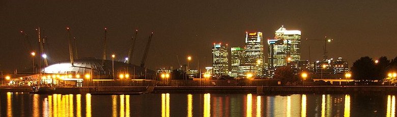 London Docklands at night