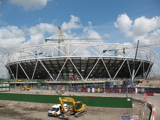 London London Olympic Stadium under construction