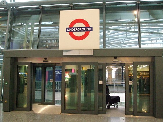 London Underground entrance of Heathrow Terminal 5 Station