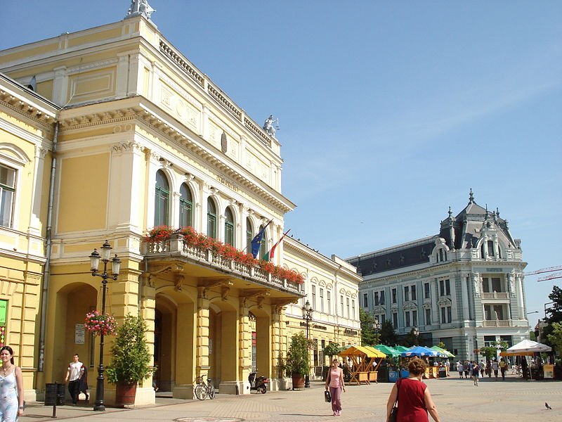 The main square of Nyiregyhaza
