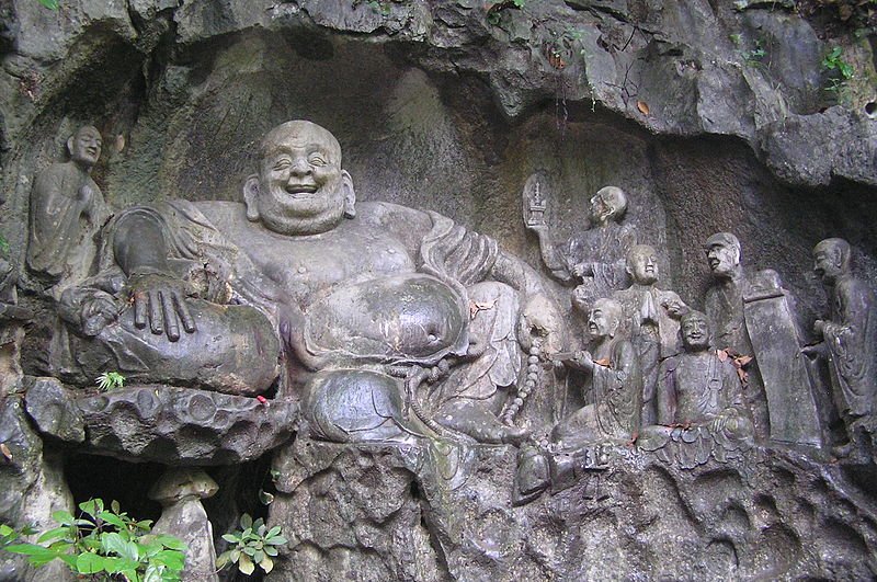 Maitreya Buddha at Feilai Feng Caves, Hangzhou
