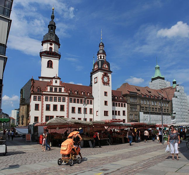 The market and old town hall of Chemnitz, Saxony