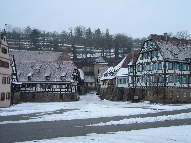 Maulbronn Monastery in winter