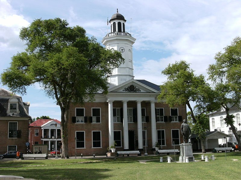 The Ministry of Finance and Court of Justice Building in Paramaribo