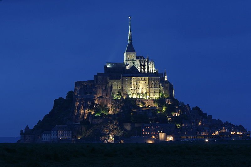 Mont Saint-Michel at night