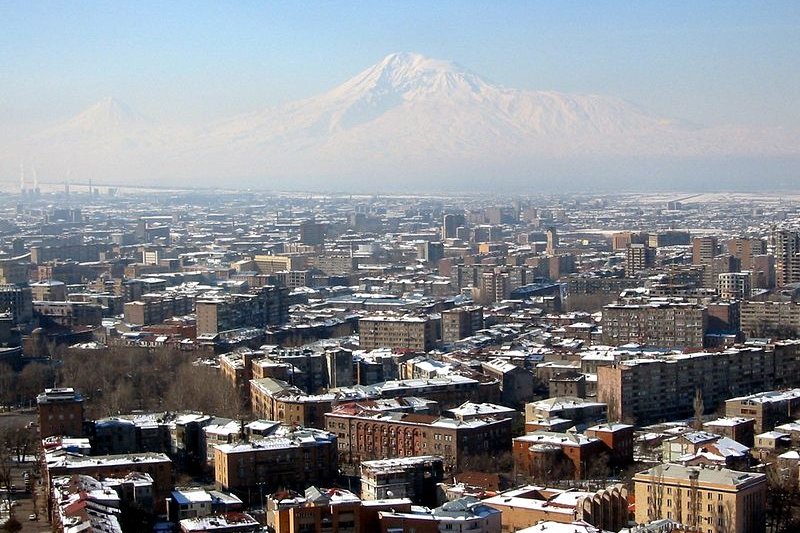 View of Yerevan with Mount Ararat