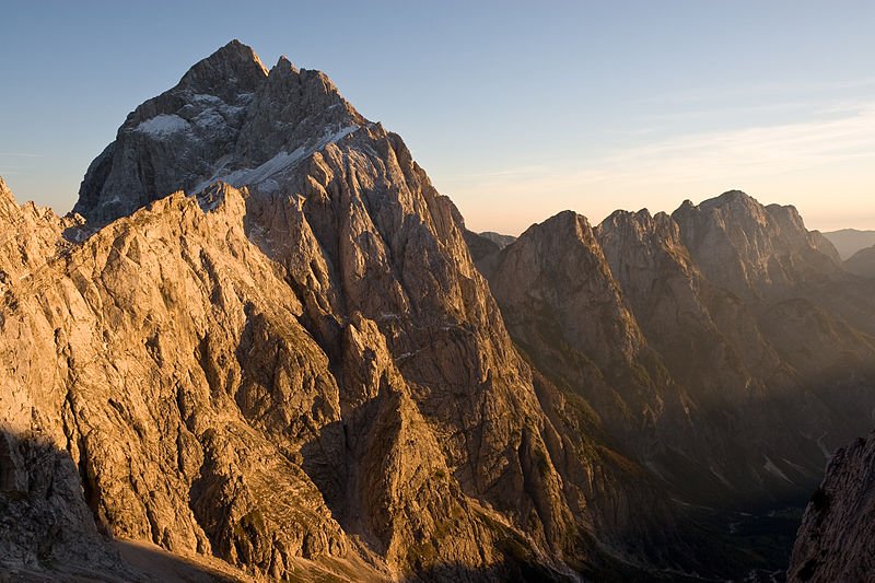 North face of Mount Jalovec in the Julian Alps, Slovenia