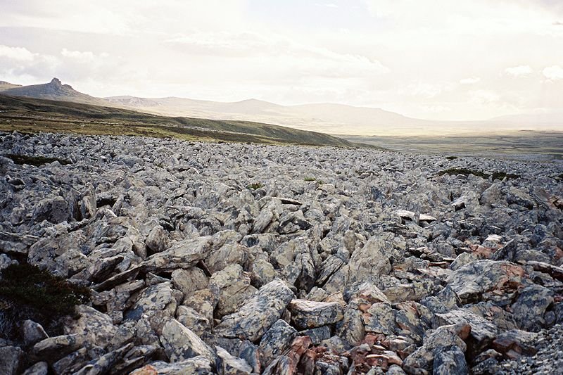 Stone run on Mount Kent, Falklands