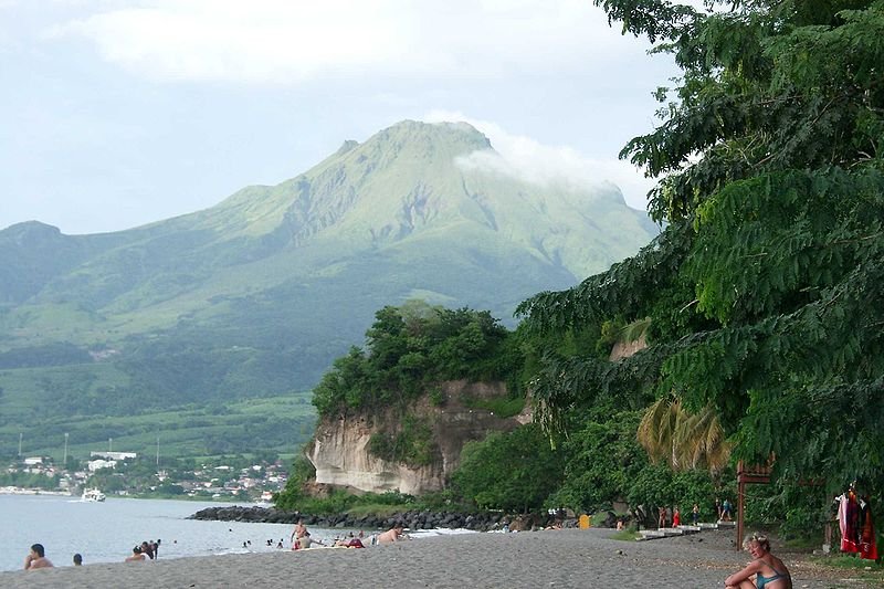 View of Mount Pelée from Carbet, Martinique