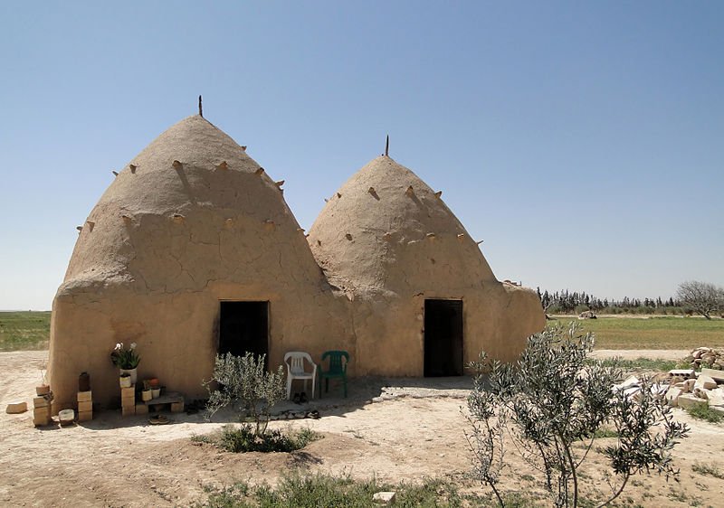 Mud houses near Aleppo, Syria