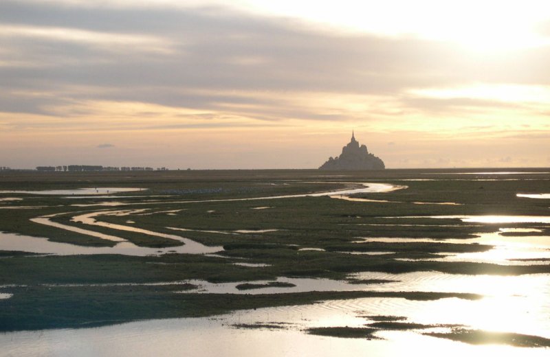 Mudflats at Mont Saint-Michel, Lower Normandy