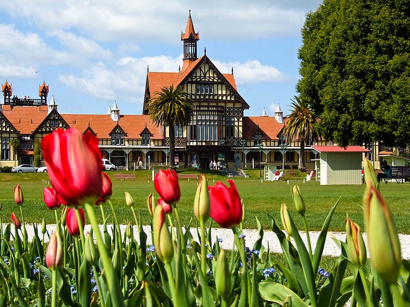 Museum of Art and History, Rotorua, as seen from Government Gardens