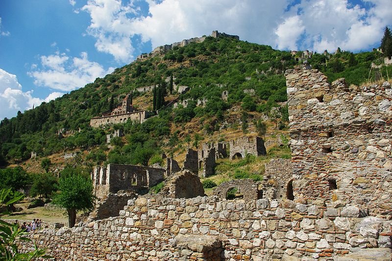 Ruins of the ancient city of Mystras, Greece