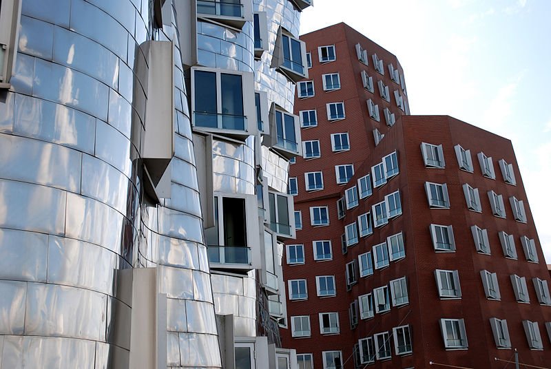 Cutting-edge architecture of Neuer Zollhof in Düsseldorf