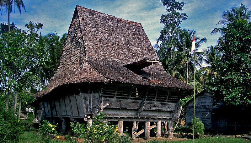A house in Nias, Indonesia