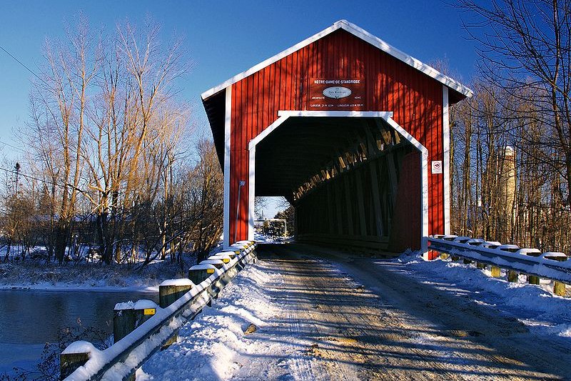 Covered bridge at Notre-Dame-de-Stanbridge, Quebec