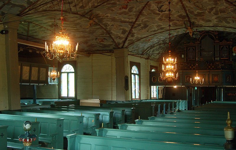 The interior of Nysund Church