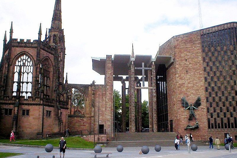 Old Coventry Cathedral ruins