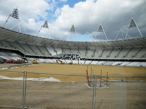 London Olympic Stadium taking shape
