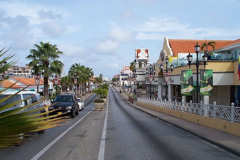 Oranjestad main street, Aruba