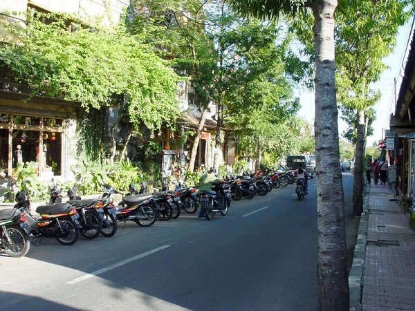 Main street of Padangtegal, Ubud