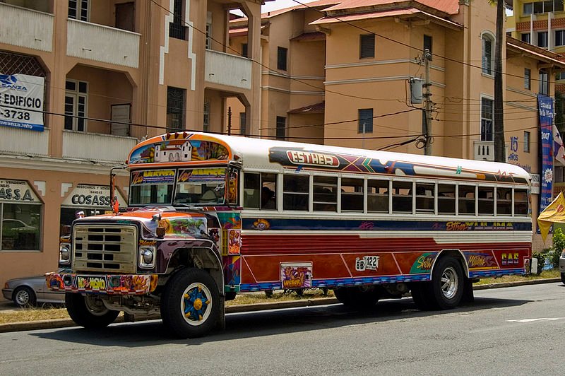 The Panama City bus, often called Diablos Rojos, meaning Red Devils