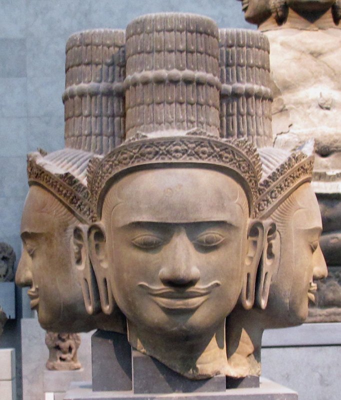 The bust of Brahma from Phnom Bok