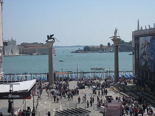 Piazzetta San Marco, with the columns of San Marco and San Teodoro