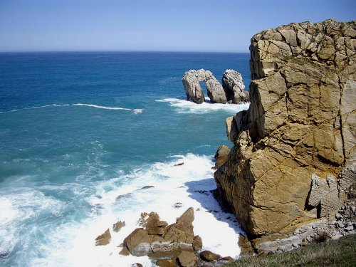 Islets near Liencres in Piélagos, Cantabria, Spain