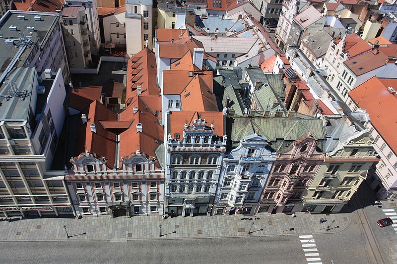 View of Pilsen from St Bartholomew Cathedral